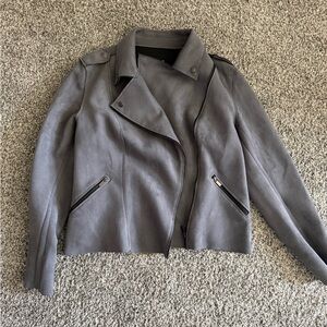 Kut from the Kloth Gray Asymmetrical Moto Jacket
